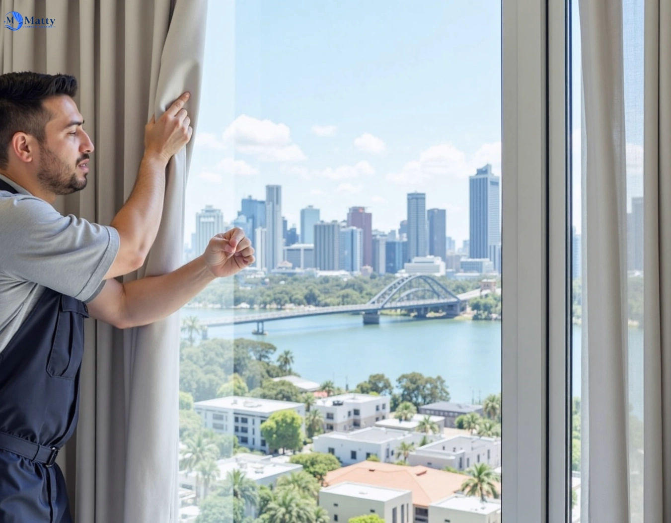 Professional curtain steam cleaning service wyndham-vale-vic QLD by Matty Curtain Cleaning