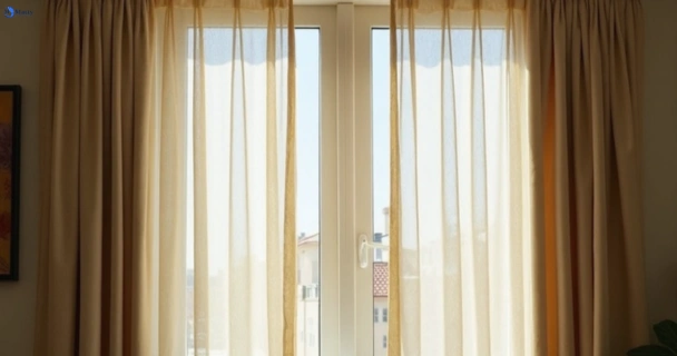 Dusty and dull curtains in wyndham-vale-vic before steam cleaning